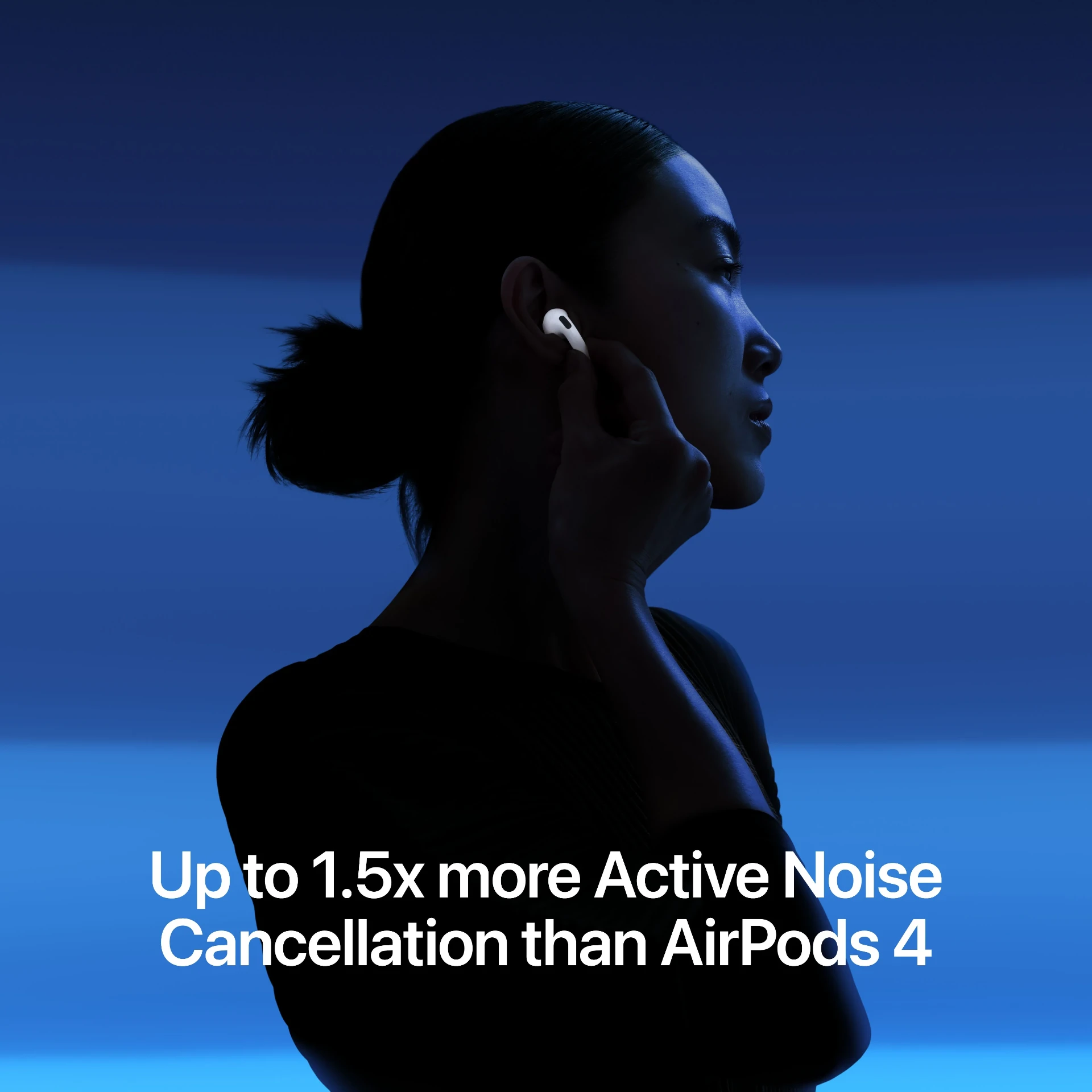 Osoba koristi AirPods 5 uz Aktivno poništavanje buke
